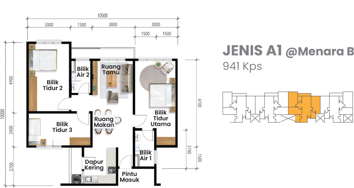 Residensi Advena Pelan Lantai